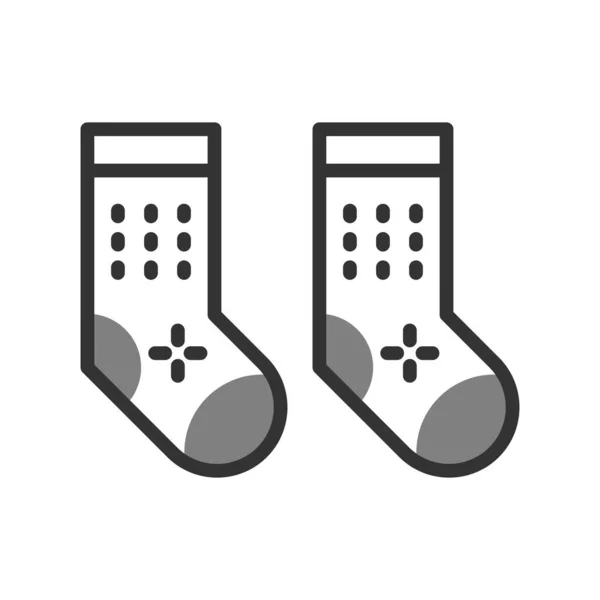 Socks Icon Design Vector Illustration — Vetor de Stock