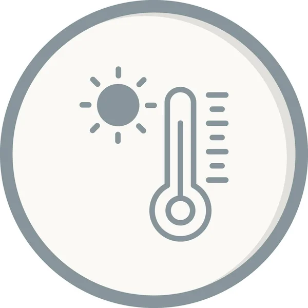Vector Icon Illustration Thermometer Icon — Vettoriale Stock