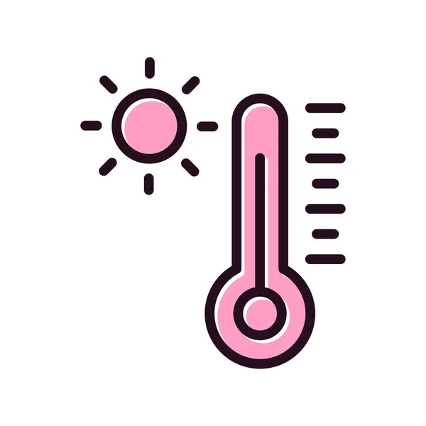 Vector Icon Illustration Thermometer Icon — Archivo Imágenes Vectoriales