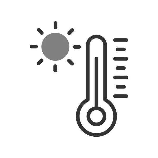 Vector Icon Illustration Thermometer Icon — Image vectorielle