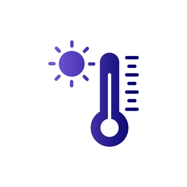 Vector Icon Illustration Thermometer Icon — Stockový vektor