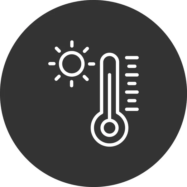 Vector Icon Illustration Thermometer Icon — Stockový vektor