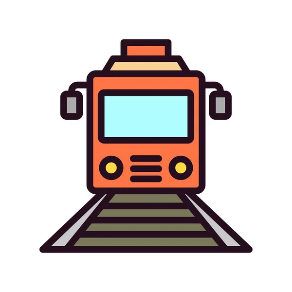 Trein Pictogram Vector Illustratie — Stockvector