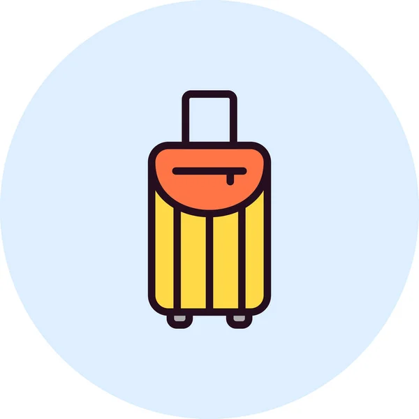 旅行スーツケースのアイコンベクトルイラスト — ストックベクタ