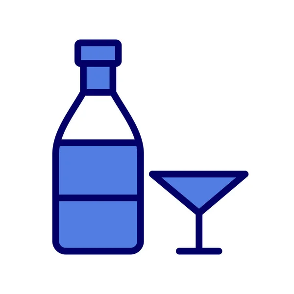 Vodka Enkel Ikon Vektor Illustration — Stock vektor