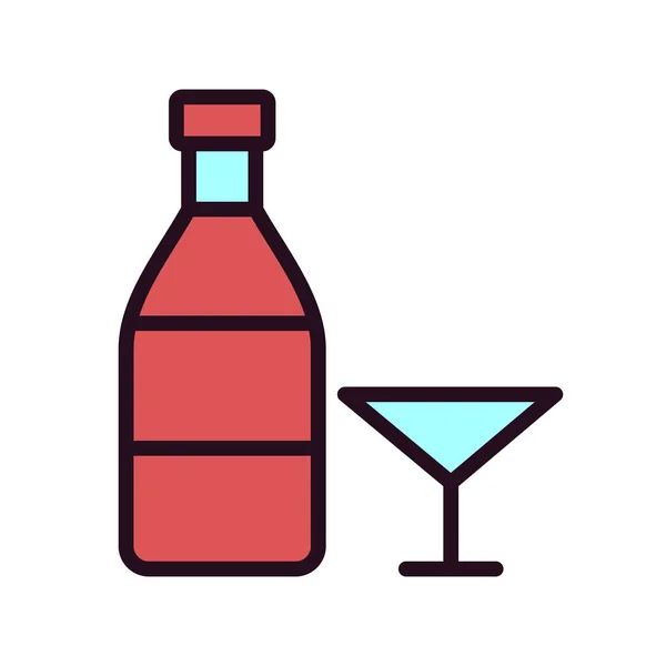 Vodka Egyszerű Ikon Vektor Illusztráció — Stock Vector