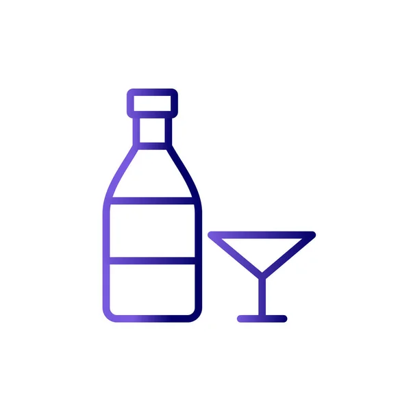 Wodka Eenvoudig Icoon Vector Illustratie — Stockvector