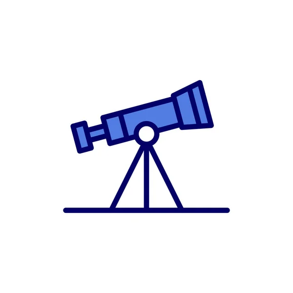 Icône Télescope Illustration Ligne Mince Dans Style Branché — Image vectorielle
