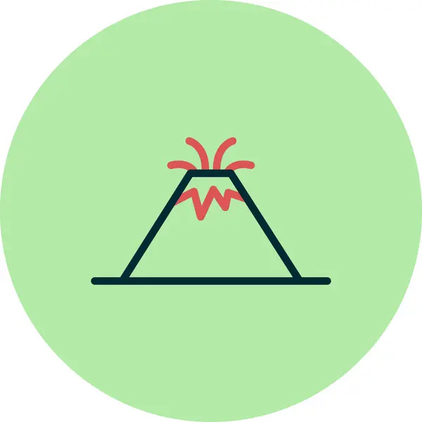 Ikona Wulkanu Wektor Ilustracja Projekt Graficzny — Wektor stockowy