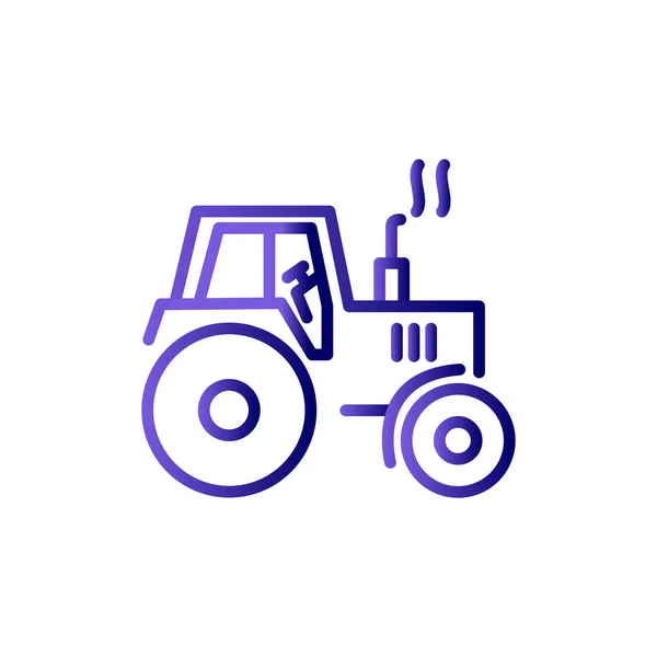 Traktor Vektor Ikon Modern Egyszerű Vázlat — Stock Vector