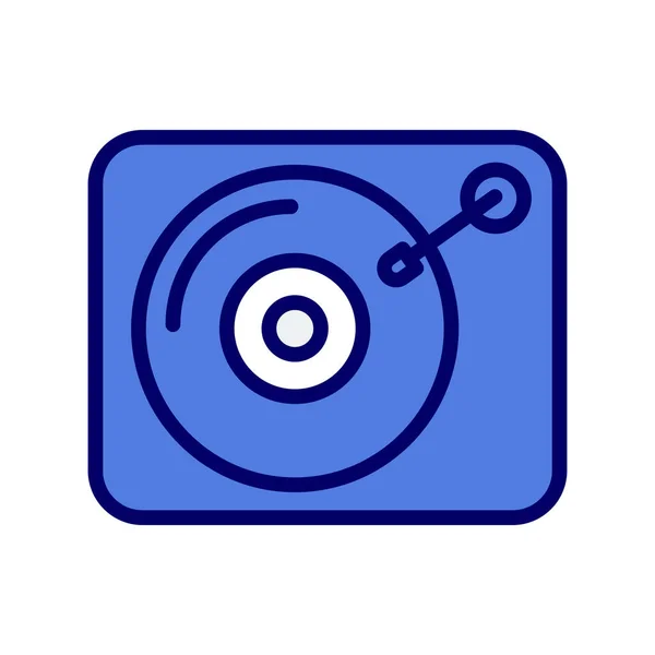 Icono Tocadiscos Vector Ilustración — Vector de stock