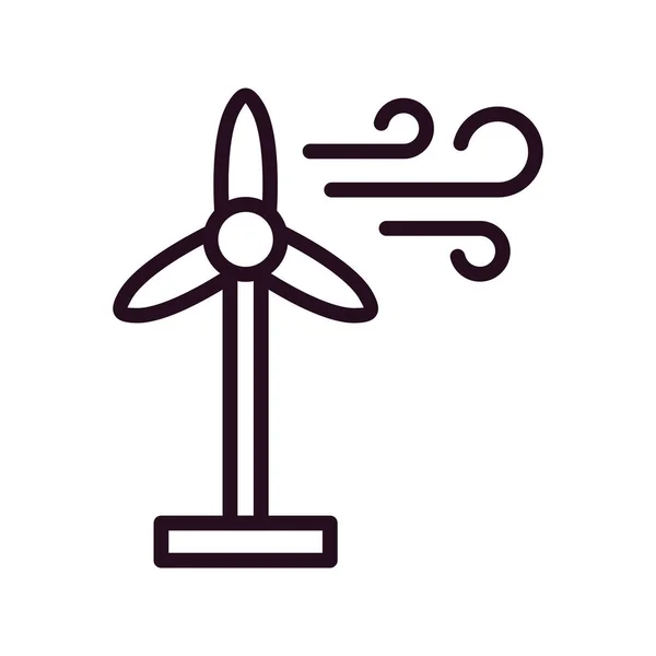 Ikona Wektora Energii Wiatrowej — Wektor stockowy