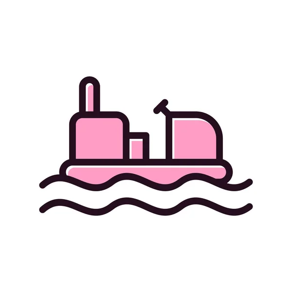 Bumper Boat Icon Vector Illustration — Vettoriale Stock