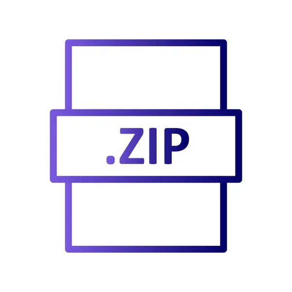 Zipファイル形式のアイコンデザインベクトルイラストEps10グラフィック — ストックベクタ