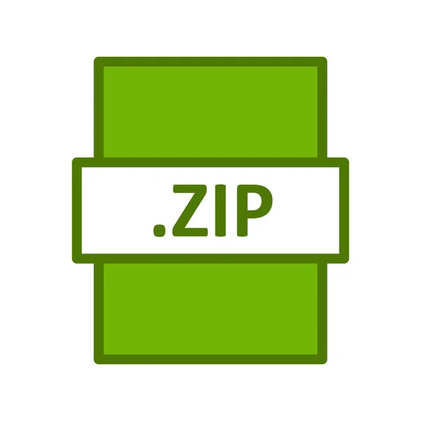 Zip Filformat Ikon Design Vektor Illustration Eps10 Grafisk — Stock vektor