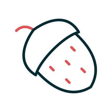 Meşe palamudu, vektör illüstrasyonu