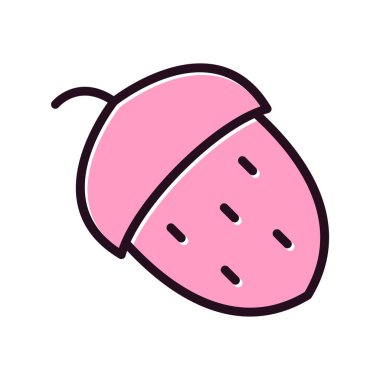 Meşe palamudu, vektör illüstrasyonu