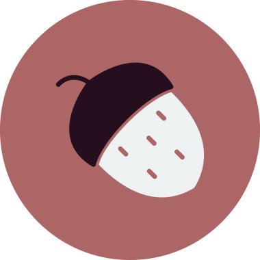 Meşe palamudu, vektör illüstrasyonu