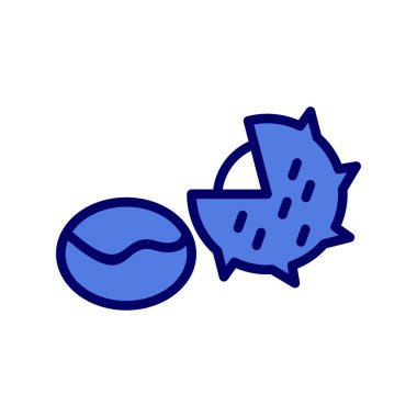 Kestane basit simgesi, vektör illüstrasyonu