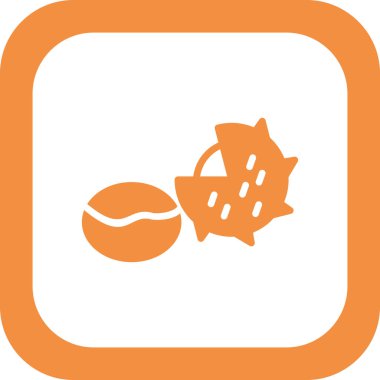 Kestane basit simgesi, vektör illüstrasyonu