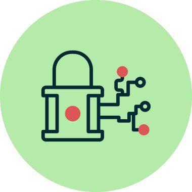 Şifrelenmiş basit simge, vektör illüstrasyonu