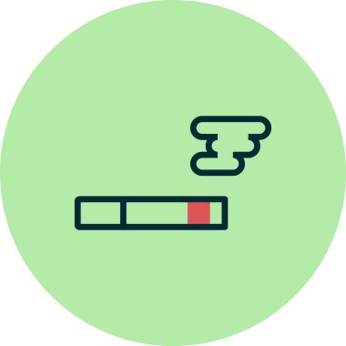 Sigara simgesi, vektör illüstrasyonu