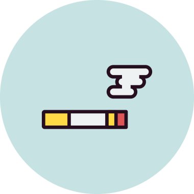 Sigara simgesi, vektör illüstrasyonu