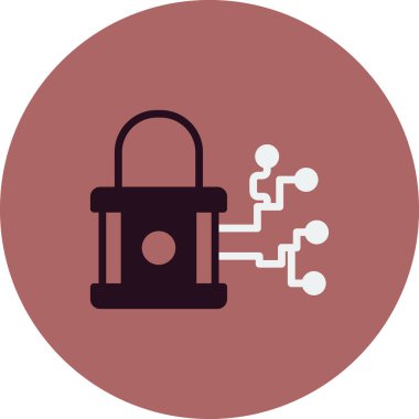 Şifrelenmiş basit simge, vektör illüstrasyonu