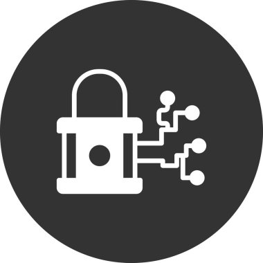 Şifrelenmiş basit simge, vektör illüstrasyonu