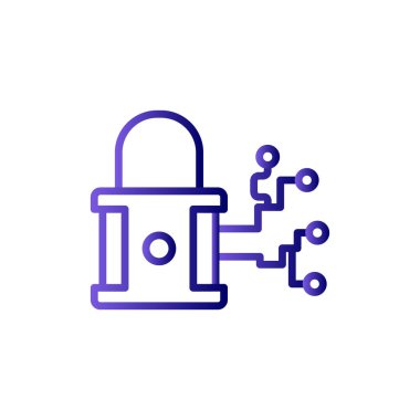 Şifrelenmiş basit simge, vektör illüstrasyonu