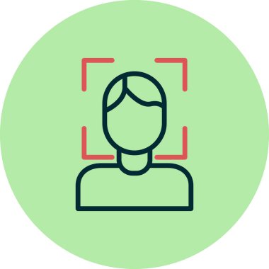 Yüz Tarayıcı modern vektör simgesi