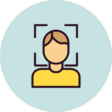 Yüz Tarayıcı modern vektör simgesi