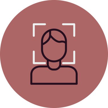 Yüz Tarayıcı modern vektör simgesi