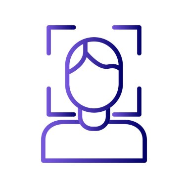 Face Scanner modern vector icon