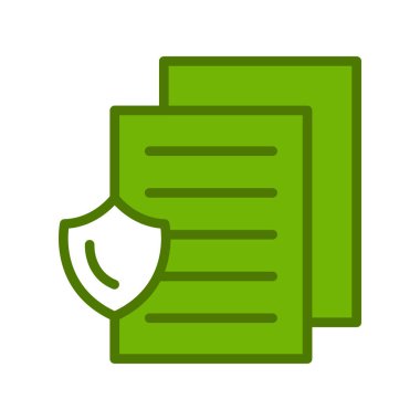Dosya koruma vektör simgesi