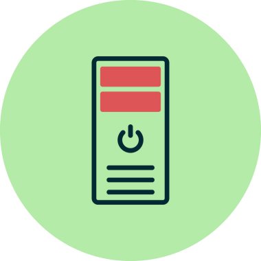 İşlemci Kulesi vektör simgesi