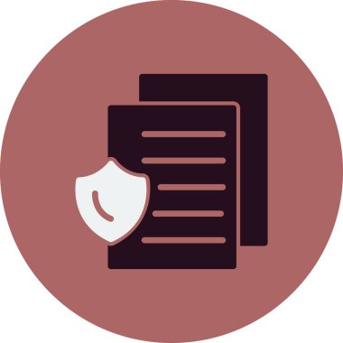 Dosya koruma vektör simgesi