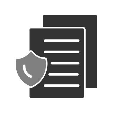 Dosya koruma vektör simgesi