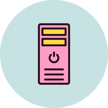 İşlemci Kulesi vektör simgesi