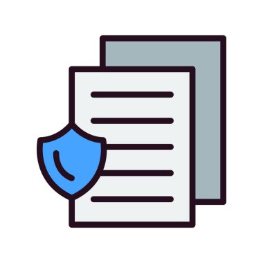 Dosya koruma vektör simgesi