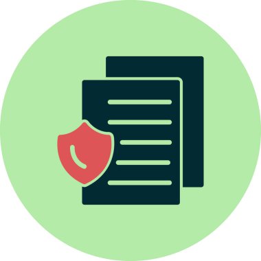 Dosya koruma vektör simgesi