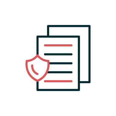 Dosya koruma vektör simgesi