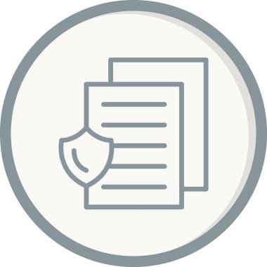 Dosya koruma vektör simgesi