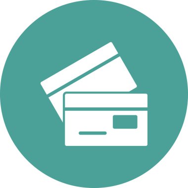 Kredi kartı simgesi, vektör illüstrasyonu