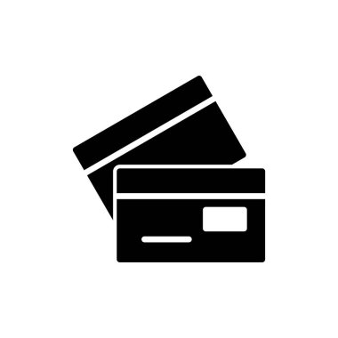 Kredi kartı simgesi, vektör illüstrasyonu