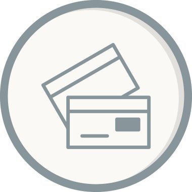 Kredi kartı simgesi, vektör illüstrasyonu