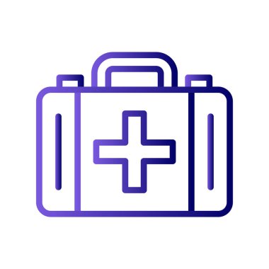 İlk yardım kiti simgesi, vektör illüstrasyonu 