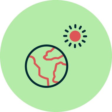 Küresel ısınma vektörü simgesi