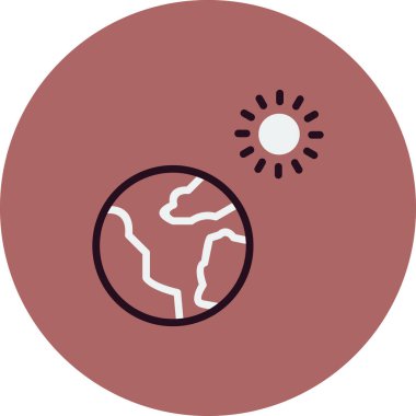 Küresel ısınma vektörü simgesi