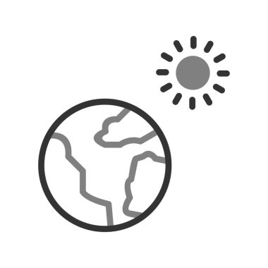Küresel ısınma vektörü simgesi